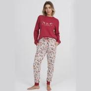 Pijama algod&oacute;n mujer estampado