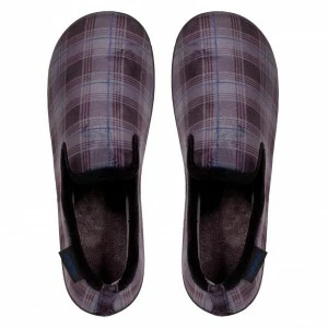 Zapatilla cerrada hombre tejido de cuadros
