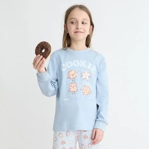 Pijama manga larga ni&ntilde;a dibujo galletas