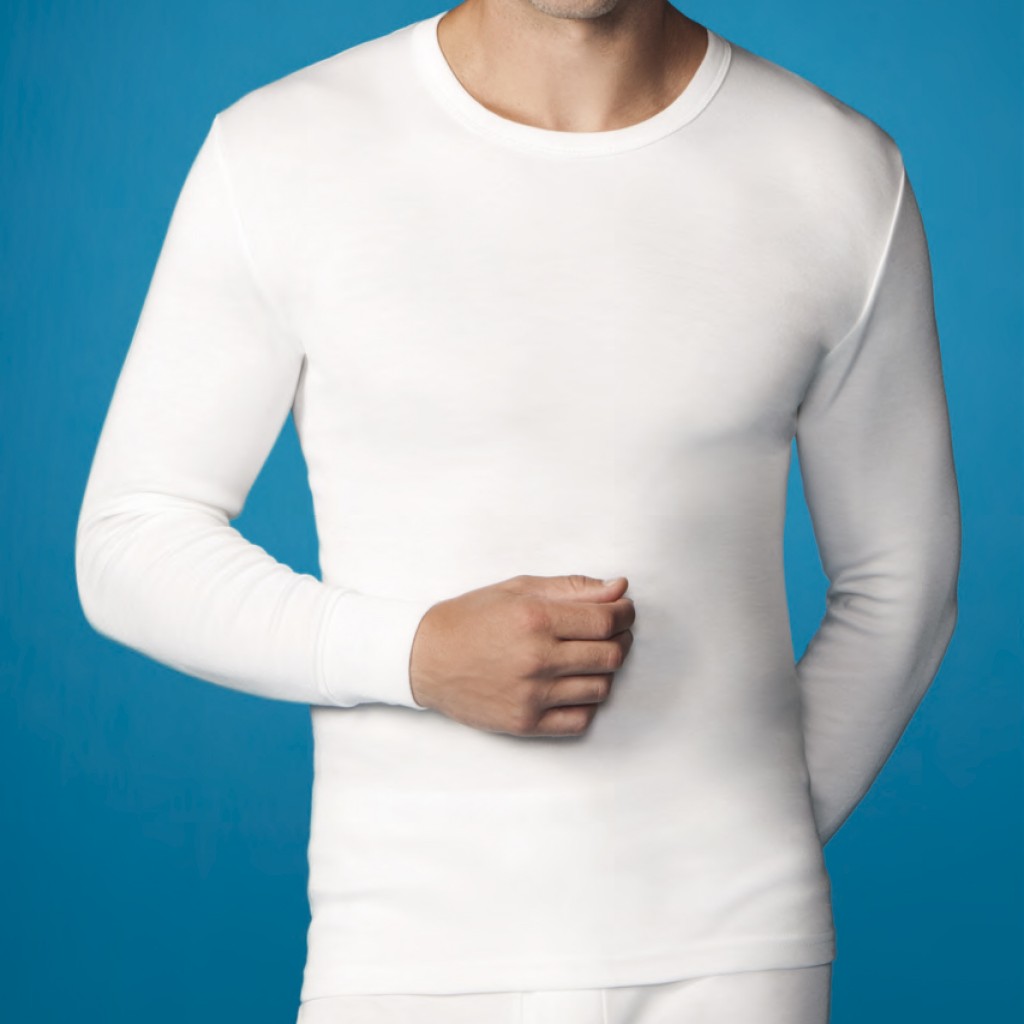 Camiseta manga larga termal interlock algodón