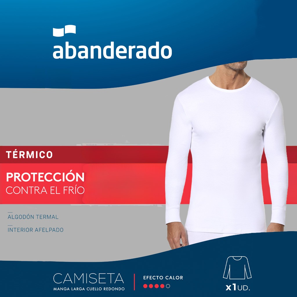 Camiseta manga larga termal interlock algodón