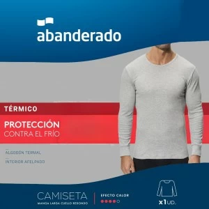 Camiseta manga larga termal interlock algod&oacute;n