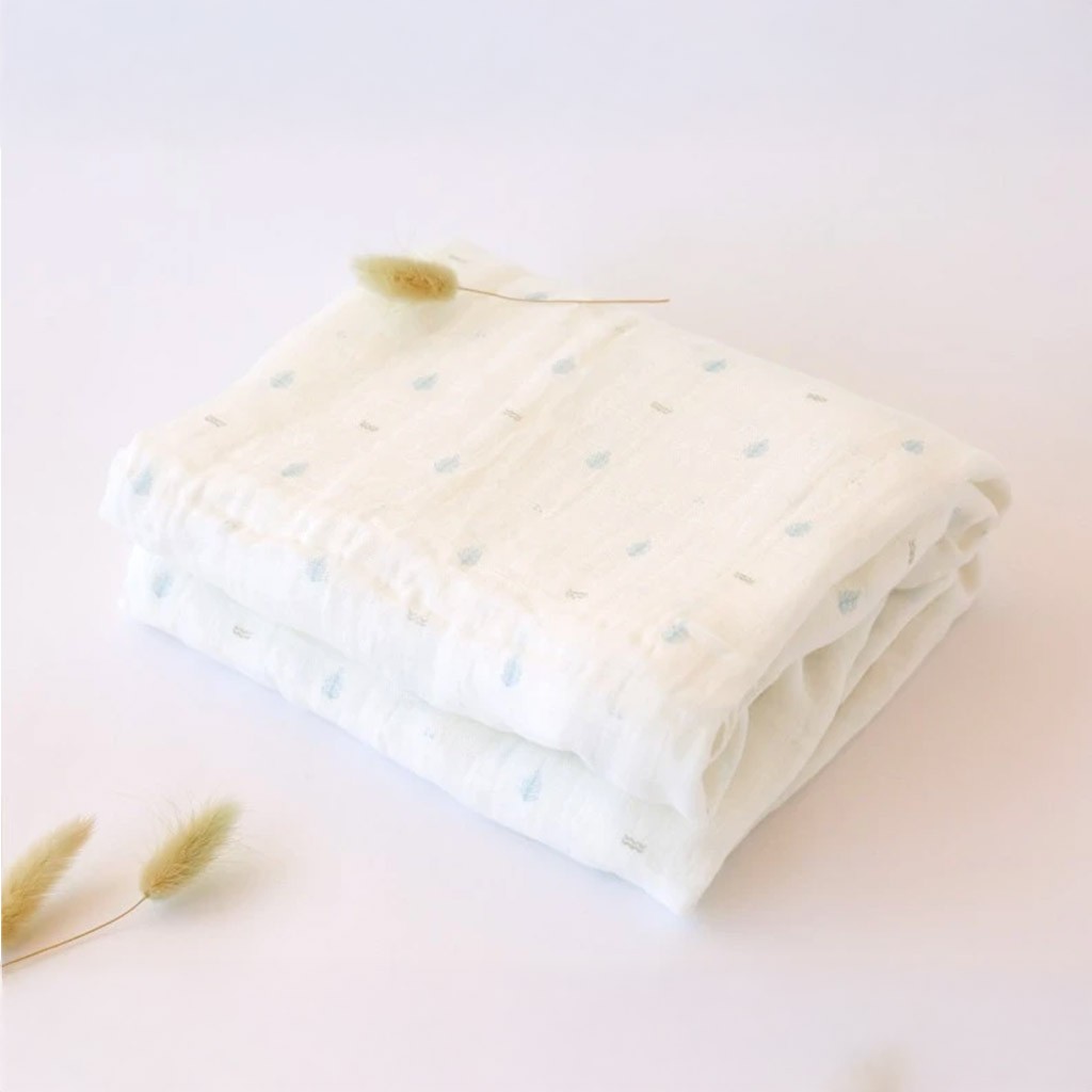 Muselina bebe bambu 120 x 120 coleccion Celeste