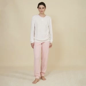 Pijama mujer cuello botones 