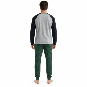Pijama algod&oacute;n hombre manga larga