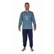 Pijama largo hombre algod&oacute;n 100%