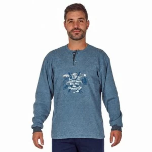 Pijama largo hombre algod&oacute;n 100%
