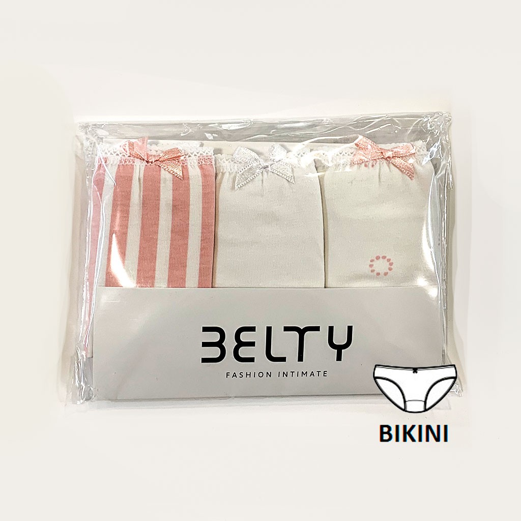 Braga bikini pack 3 algodón elastano