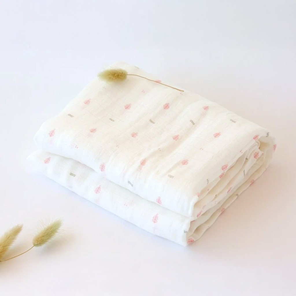 Muselina bebe bambu 120 x 120 coleccion rosa
