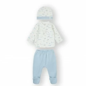 Conjunto interior algod&oacute;n beb&eacute; tres piezas