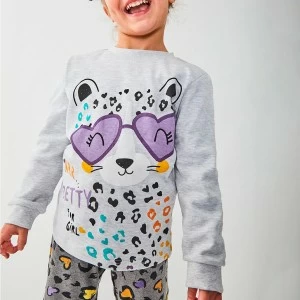 Pijama ni&ntilde;a estampado manga larga
