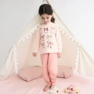 Pijama algod&oacute;n ni&ntilde;a estampado lacitos