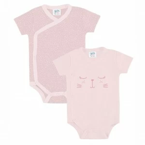 Body beb&eacute; manga corta rosa pack 2