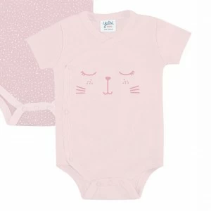 Body beb&eacute; manga corta rosa pack 2
