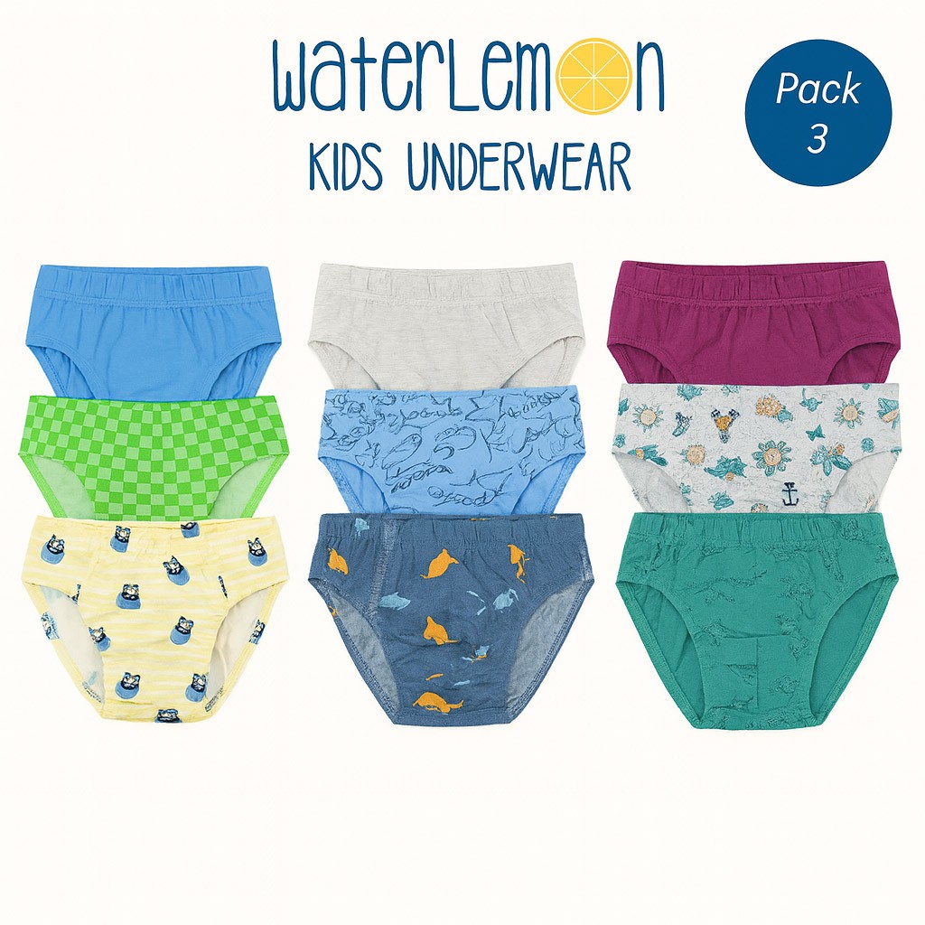 Slip niño Algodón 100% pack 3 surtidos