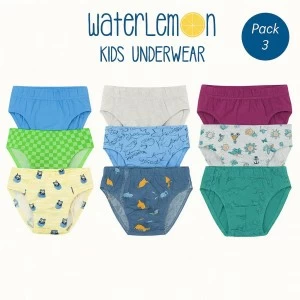 Slip ni&ntilde;o Algod&oacute;n 100% pack 3 surtidos