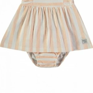 Vestido beb&eacute; algod&oacute;n rayas con braguita