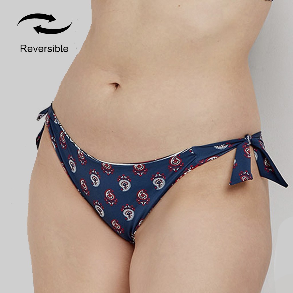 Braga bikini baño reversible estampado navy