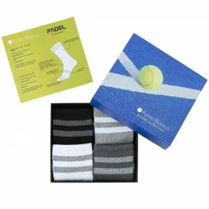Calcet&iacute;n deportivo pack 4 raya padel caja regalo