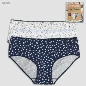 Braga midi algod&oacute;n estampado pack x 3 essential