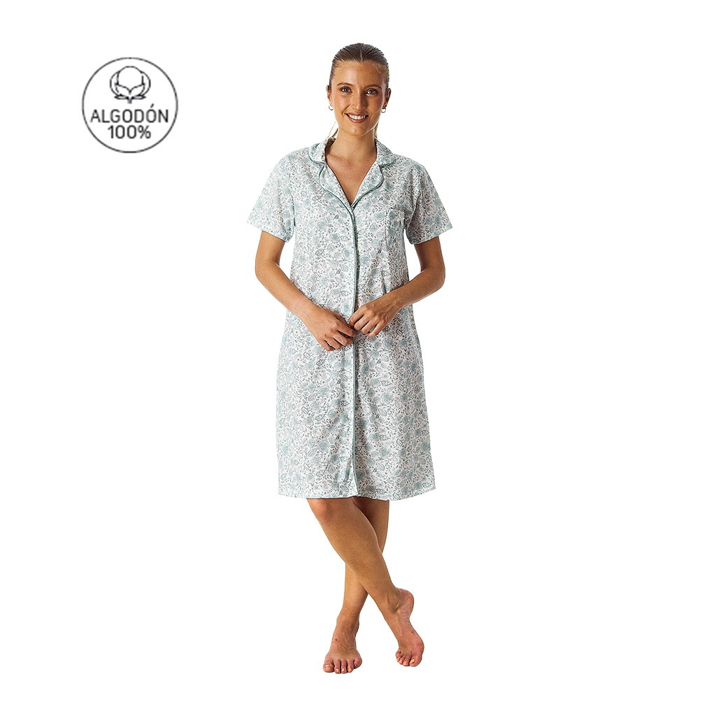 Camis&oacute;n abierto mujer algod&oacute;n estampado
