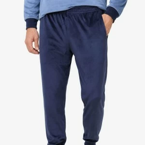Pijama largo hombre spandex azul
