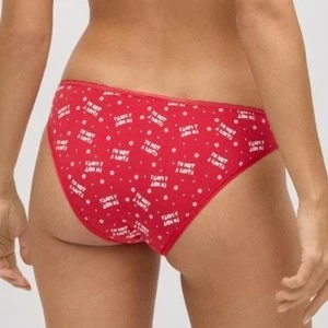 Braga bikini algod&oacute;n el&aacute;stico estampado navide&ntilde;o