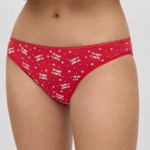 Braga bikini algod&oacute;n el&aacute;stico estampado navide&ntilde;o