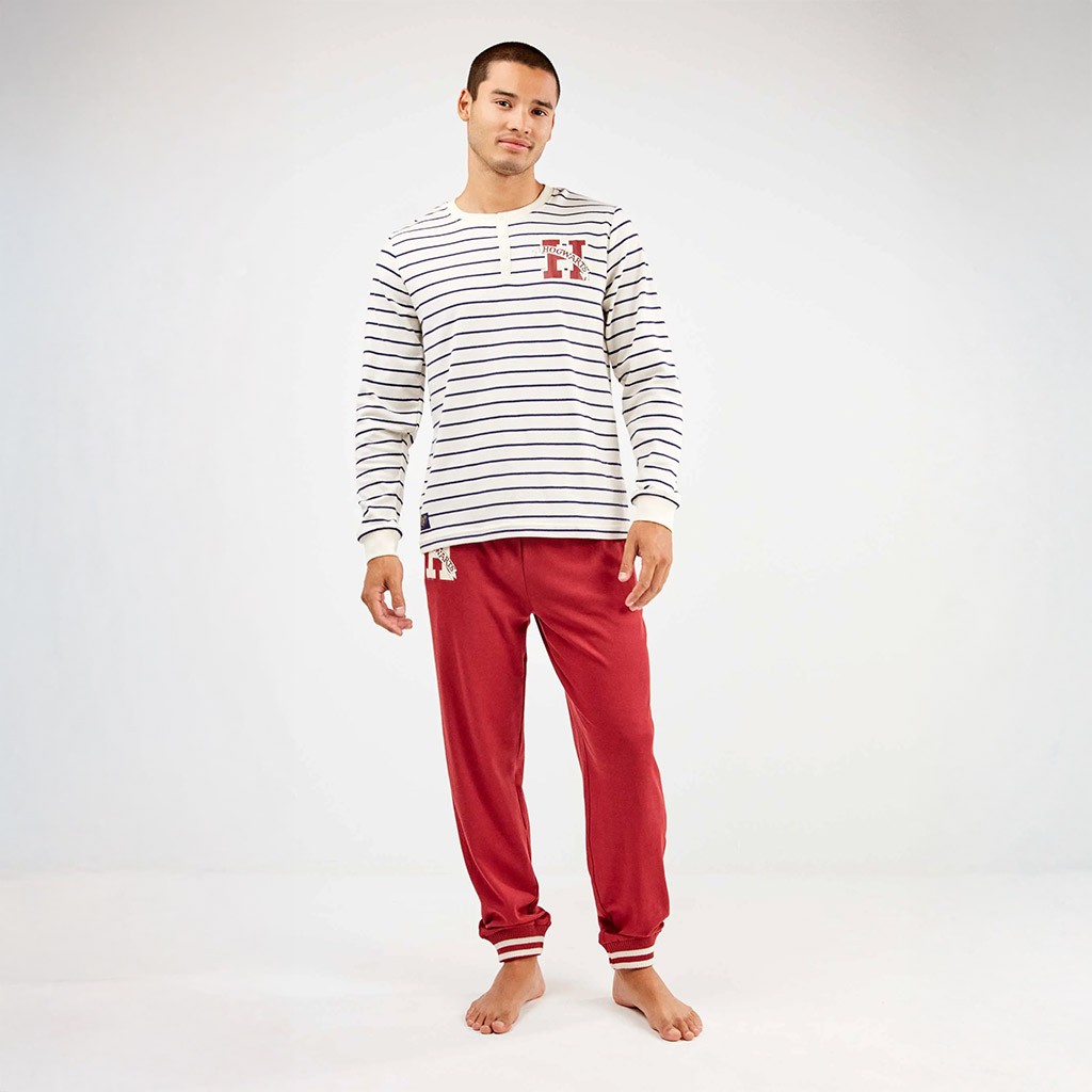 Pijama largo hombre rayas Harry Potter