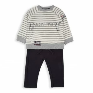 Conjunto bebe con sudadera de punto y pantal&oacute;n