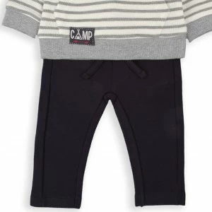 Conjunto bebe con sudadera de punto y pantal&oacute;n