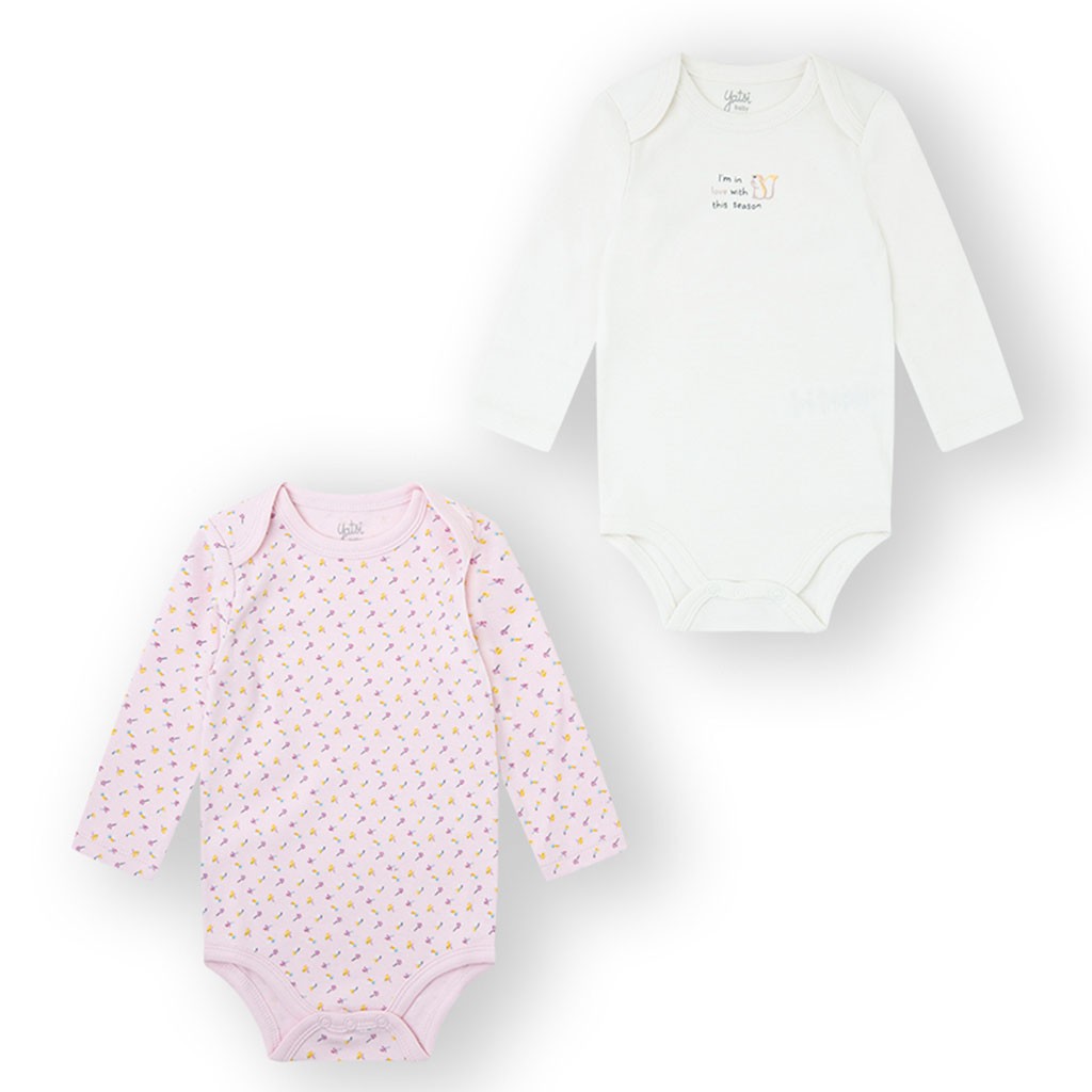 Body bebe pack2 cuello americano niña
