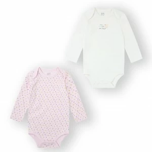Body bebe pack2 cuello americano ni&ntilde;a