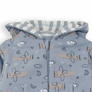 Buzo bebe algod&oacute;n guateado estampado aviones
