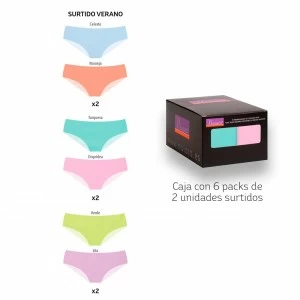 Braga alta mujer pack x2 microfibra