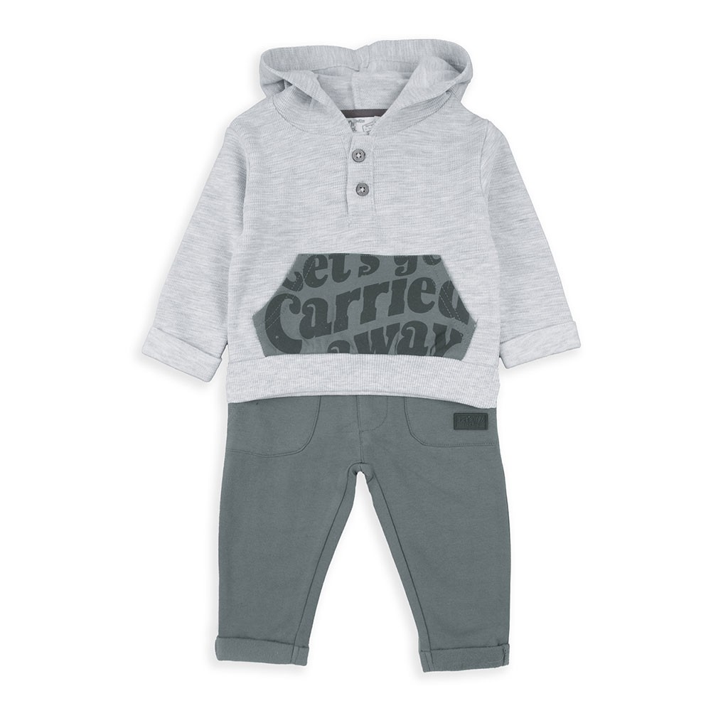 Conjunto bebé manga larga con capucha