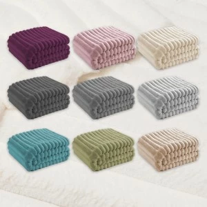 Manta coralina lisa ondas 160 x 220 pack 9 surtido
