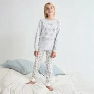 Pijama juvenil manga larga algod&oacute;n gatitos