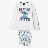 Pijama algod&oacute;n ni&ntilde;a manga larga Stich