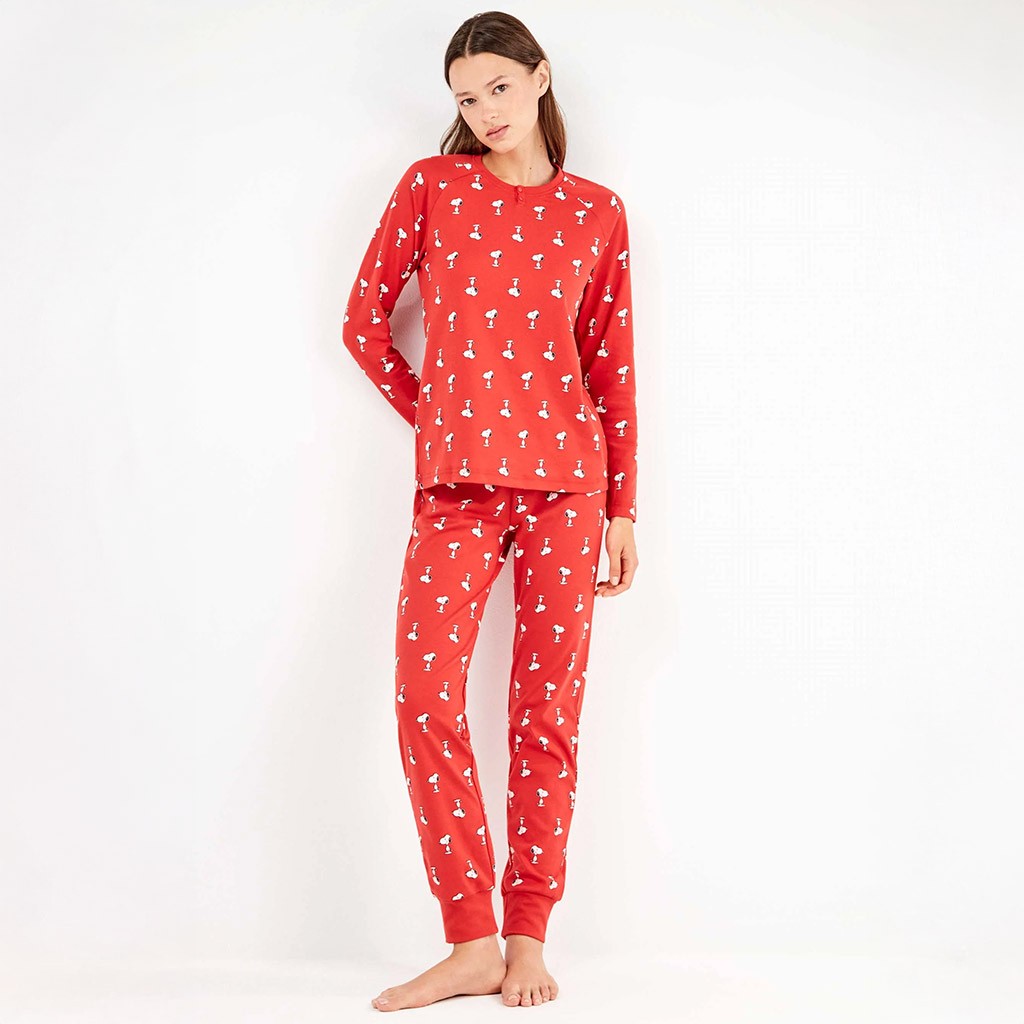 Pijama mujer manga larga estampado Snoopy