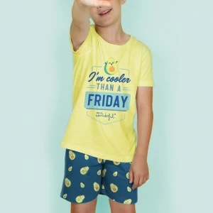 Pijama corto ni&ntilde;o aguacate