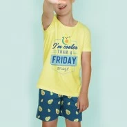 Pijama corto ni&ntilde;o aguacate