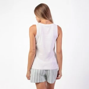 Pijama mujer algod&oacute;n pantal&oacute;n rayas