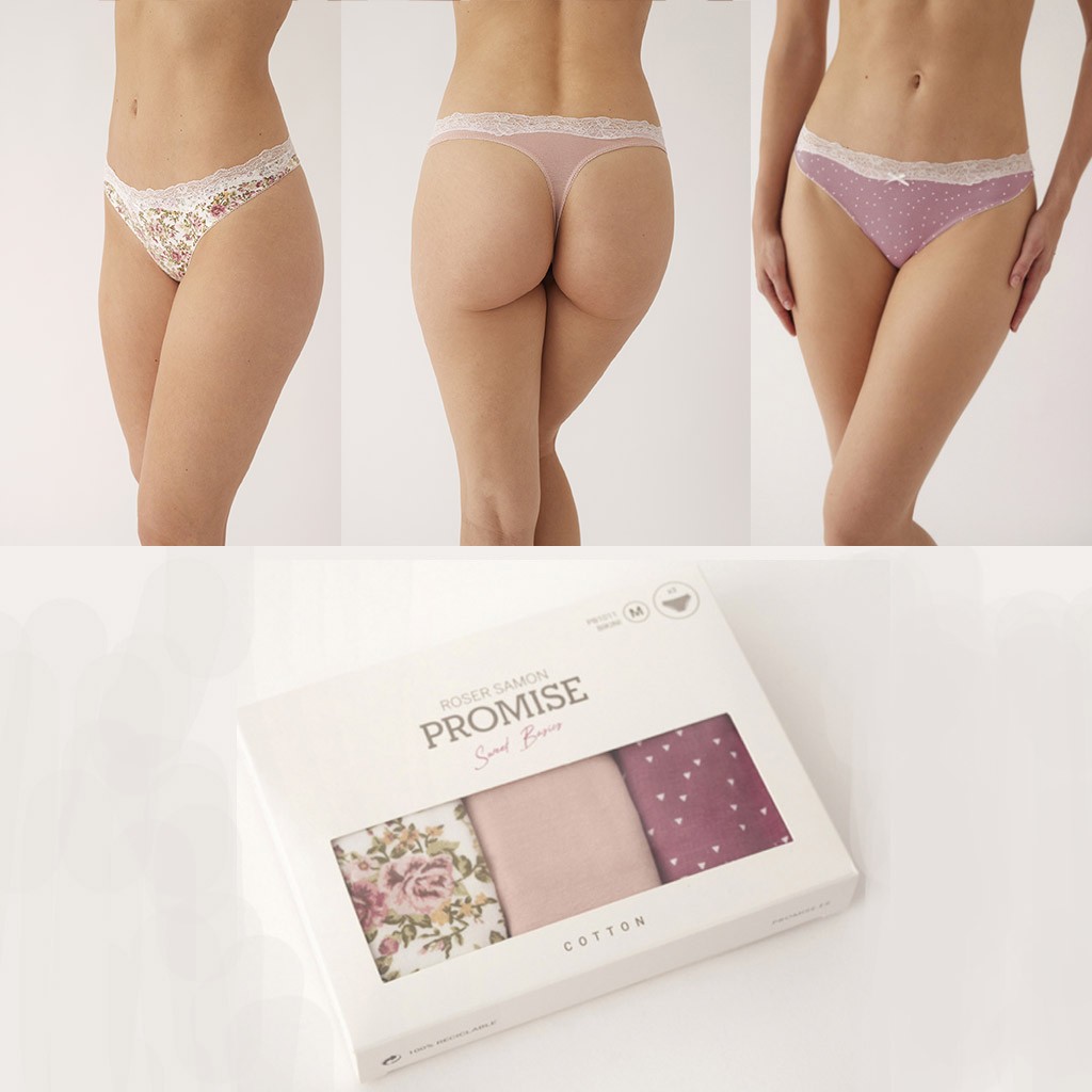 Tanga mujer fantasia algodón pack x3 expo 12