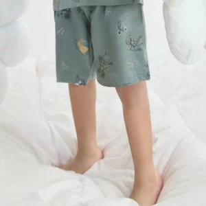 Pijama algod&oacute;n ni&ntilde;o sin mangas estampado