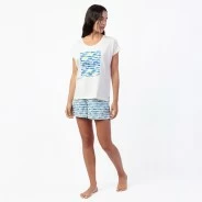 Pijama mujer algod&oacute;n estampado