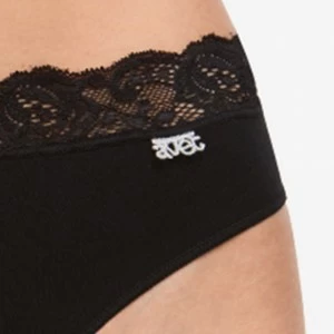 Tanga mujer algod&oacute;n el&aacute;stico cintura de puntilla