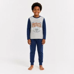 Pijama ni&ntilde;o manga larga algod&oacute;n