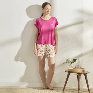 Pijama de mujer de manga corta de suave viscosa
