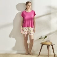 Pijama de mujer de manga corta de suave viscosa